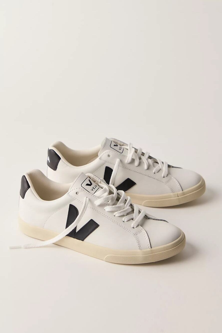 Veja Esplar White Low Top Leather Lace Up Sporty Track Sneakers Women’s Size 8